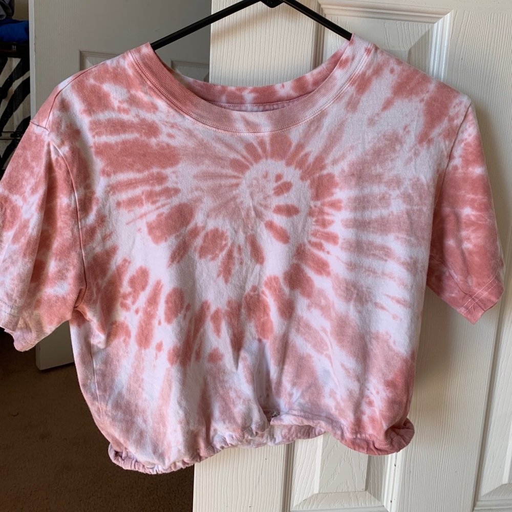 Pink & White Tie-dye shirt from PINK